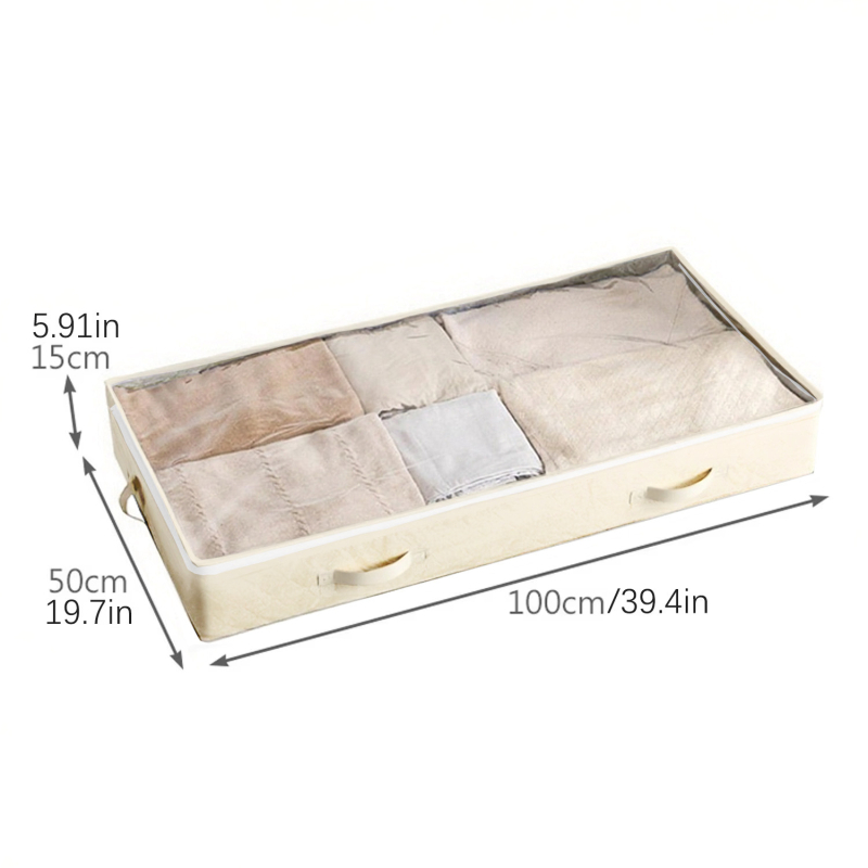 Torba za pohranu ispod kreveta od netkanog materijala, za pokrivače i odjeću, sklopiva i prijenosna, otporna na prašinu