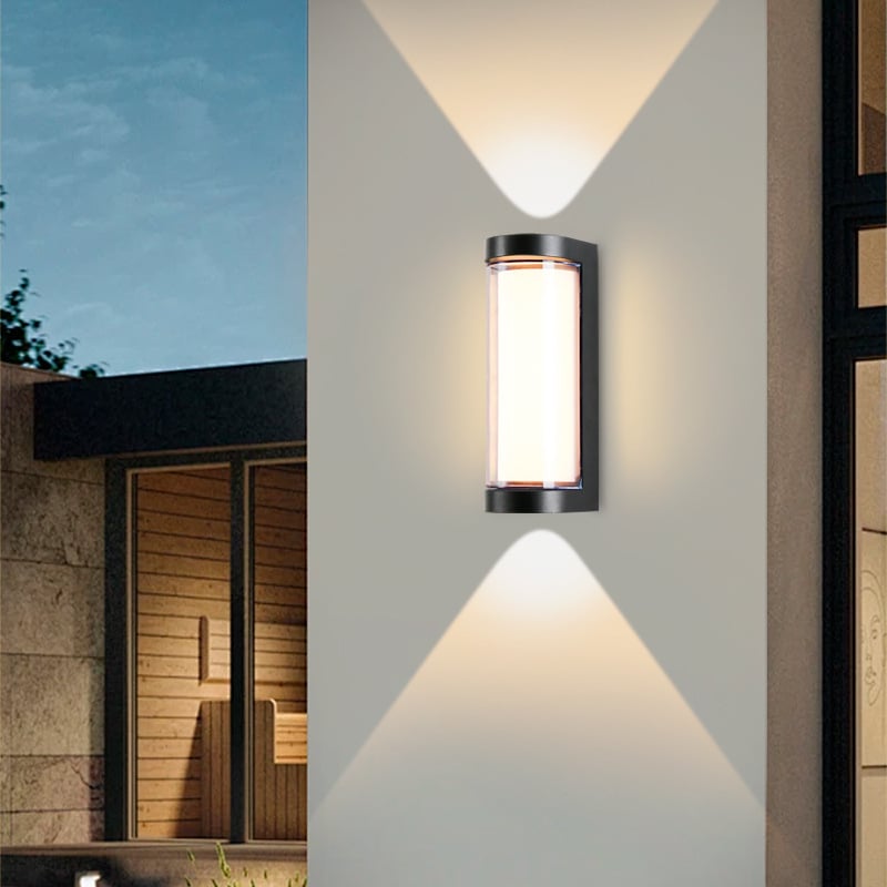 LED vonkajšia stenová lampa s hliníkovým telom, IP65, 900 lm, 12/16/24 W, 3000/4000/6000 K