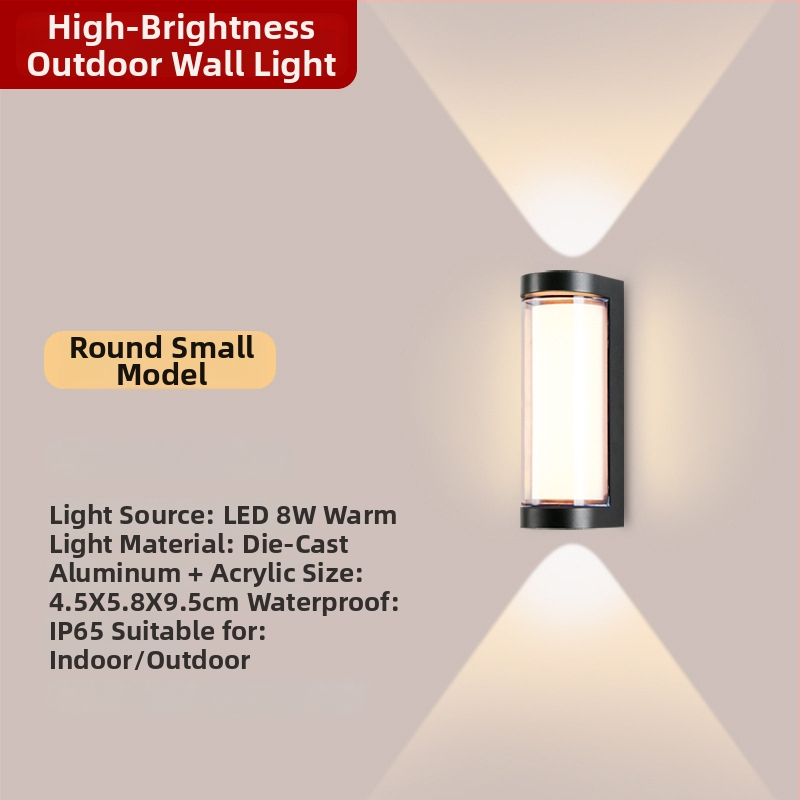 LED vonkajšia stenová lampa s hliníkovým telom, IP65, 900 lm, 12/16/24 W, 3000/4000/6000 K