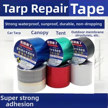 PVC opravná páska na plachty – zosilnená, UV odolná a vodeodolná, na opravu plachiet nákladných vozidiel (D323226)