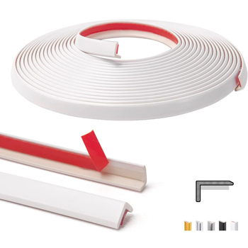 PVC samolepiaci rohový okrajový pás – lesklý kovový vzhľad, model Yt308, štýl: plochý / moderný minimalistický / dostupný luxus, určený pre strop, rám okna a rám dverí