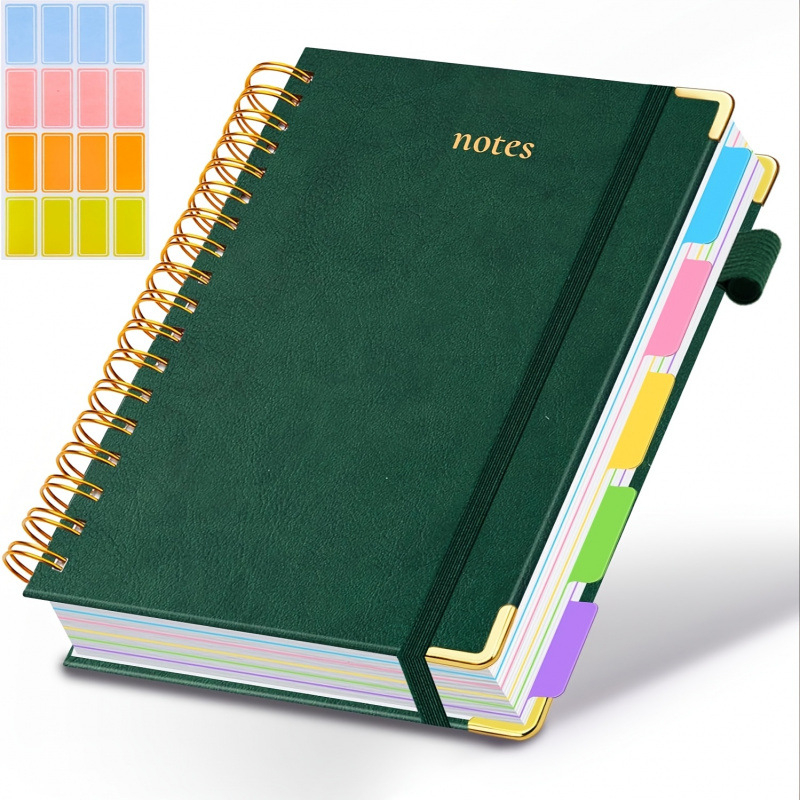 Tvrdý spirálový zošit s papierovými etiketami a Post-it poznámkami, model jd601101150461139; Materiál: papier; Prispôsobenie: Áno; Cezhraničný export exkluzívny dodávateľ: Áno