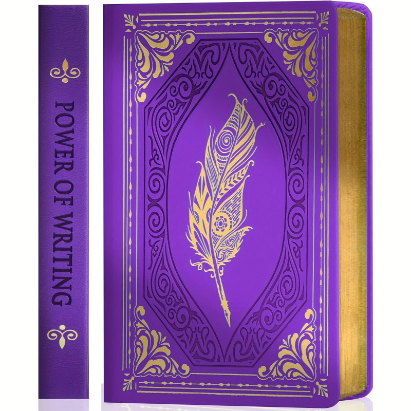 Retro denník s pozláteným okrajom a hrubým papierom; materiál: papier; úprava: áno; model: jd601099597609378