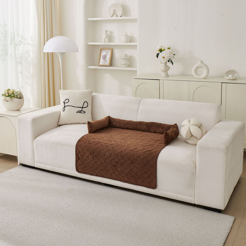 Ležaljka za kućne ljubimce od kristalnog velūra, jesen-zima, gnijezdo za psa i mačku