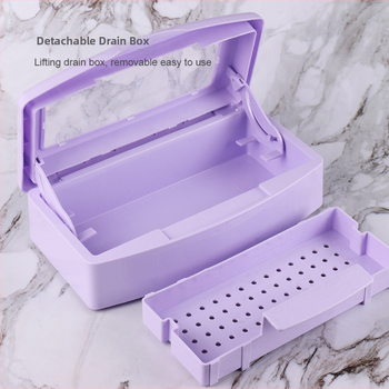 Dezinfekčná skrinka na nechtnové nástroje s alkoholovým ponorením, nožnice na kožičku a oceľový tlací nástroj, veľká kapacita