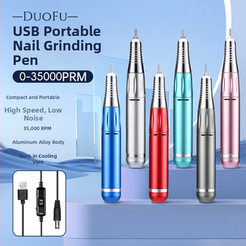 Elektrická fréza na nechty s displejom, USB napájanie, 35000 RPM, DF101 model, Duofu