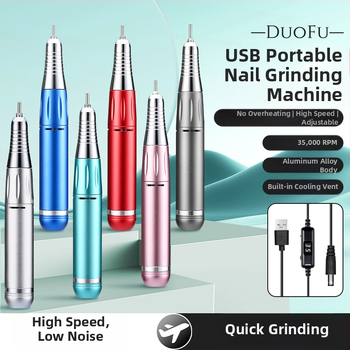 Elektrická fréza na nechty s displejom, USB napájanie, 35000 RPM, DF101 model, Duofu