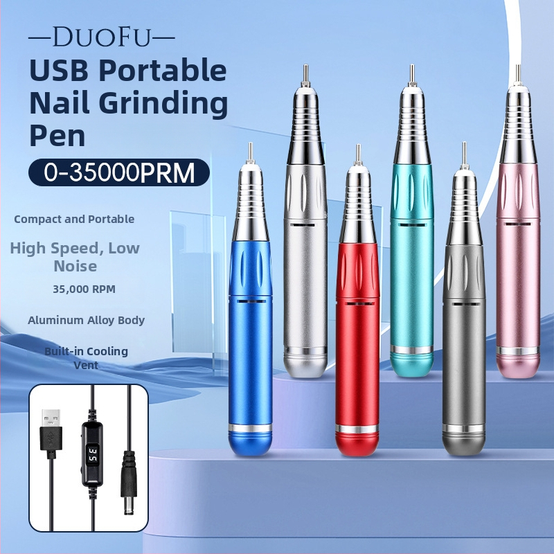 Elektrická fréza na nechty s displejom, USB napájanie, 35000 RPM, DF101 model, Duofu