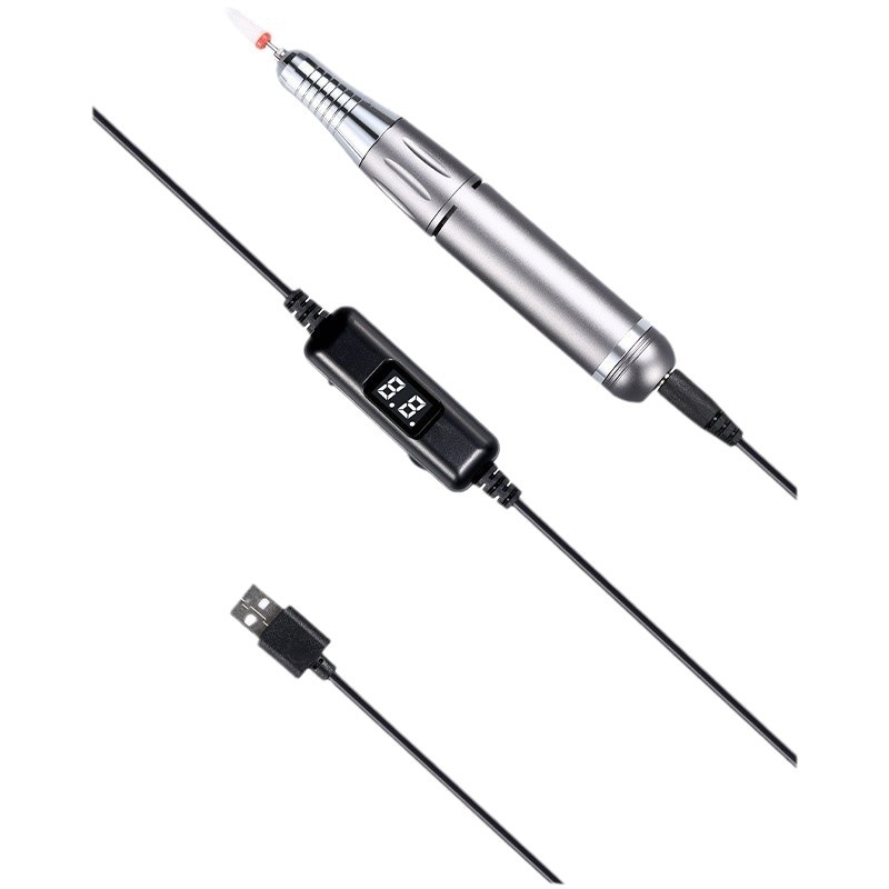 Elektrická fréza na nechty s displejom, USB napájanie, 35000 RPM, DF101 model, Duofu