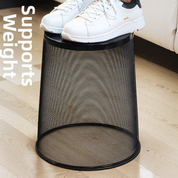 Okrúhly kovový kôš na odpadky, valcovitého tvaru, bez veka, objem menej ako 4 l, domáce použitie – kuchyňa a kúpeľňa