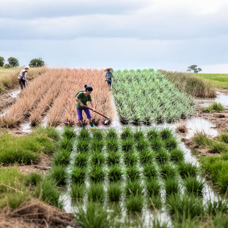 Trávne chumáčiky pre architektonálne modely - Plastový materiál, DIY kompatibilné, Statický model, Značka 3Z, Biele balenie