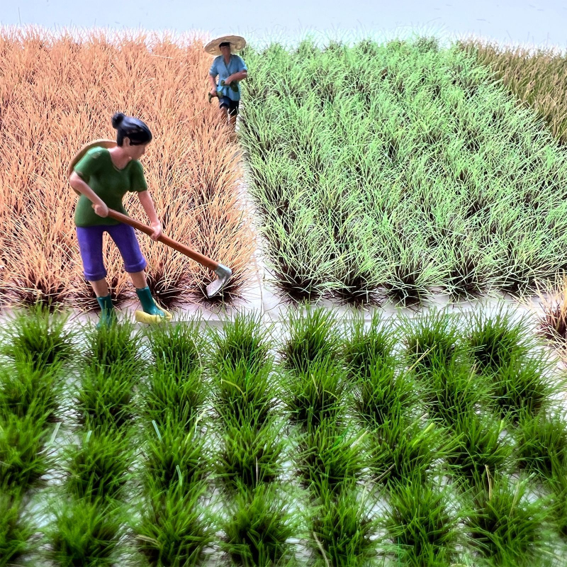 Trávne chumáčiky pre architektonálne modely - Plastový materiál, DIY kompatibilné, Statický model, Značka 3Z, Biele balenie