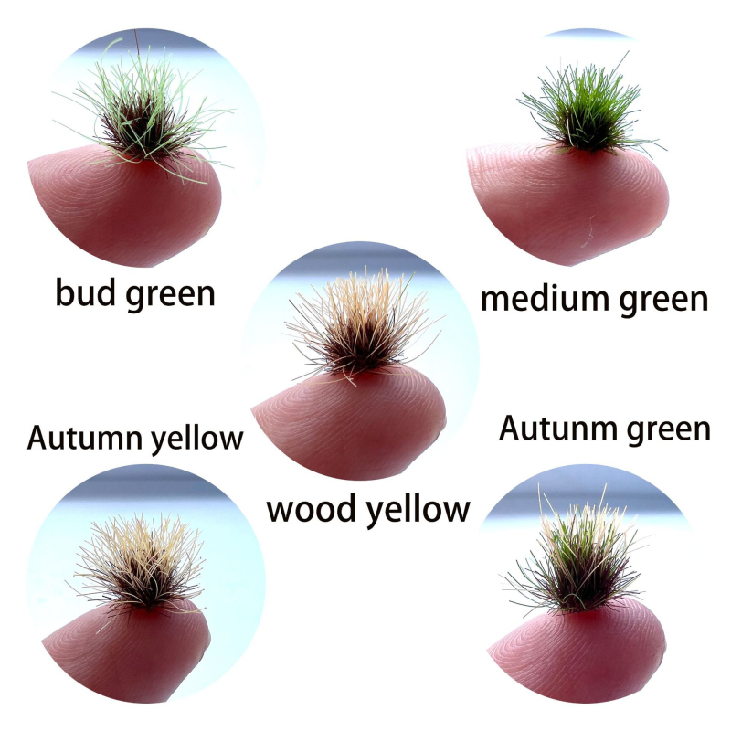 Trávne chumáčiky pre architektonálne modely - Plastový materiál, DIY kompatibilné, Statický model, Značka 3Z, Biele balenie