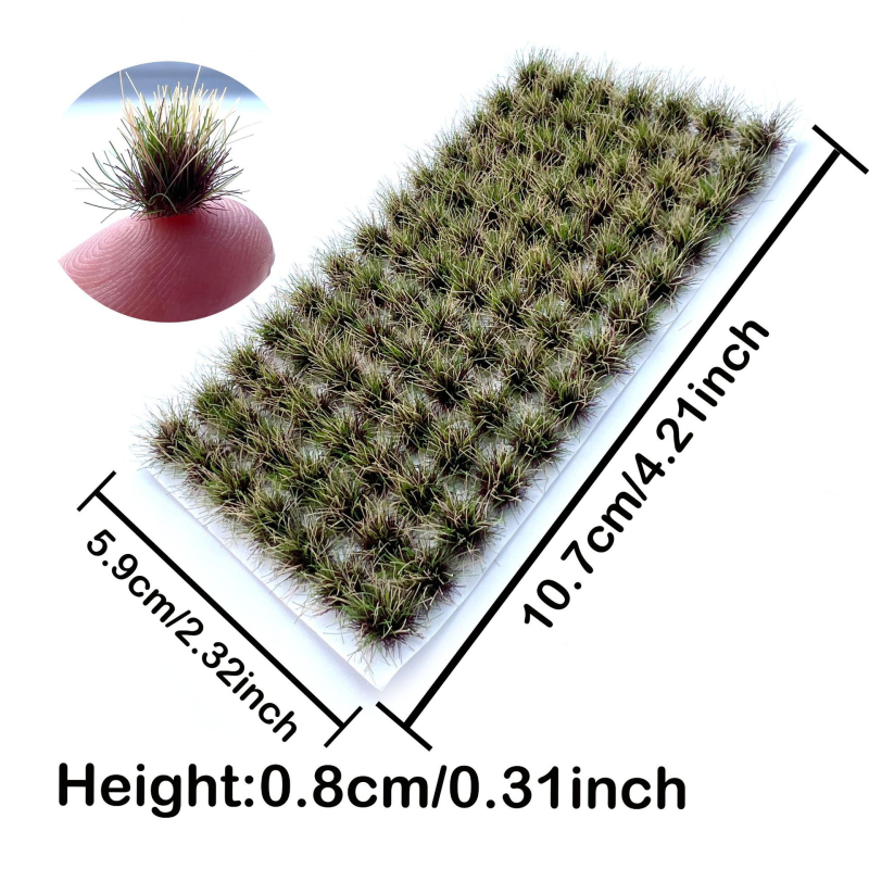 Trávne chumáčiky pre architektonálne modely - Plastový materiál, DIY kompatibilné, Statický model, Značka 3Z, Biele balenie