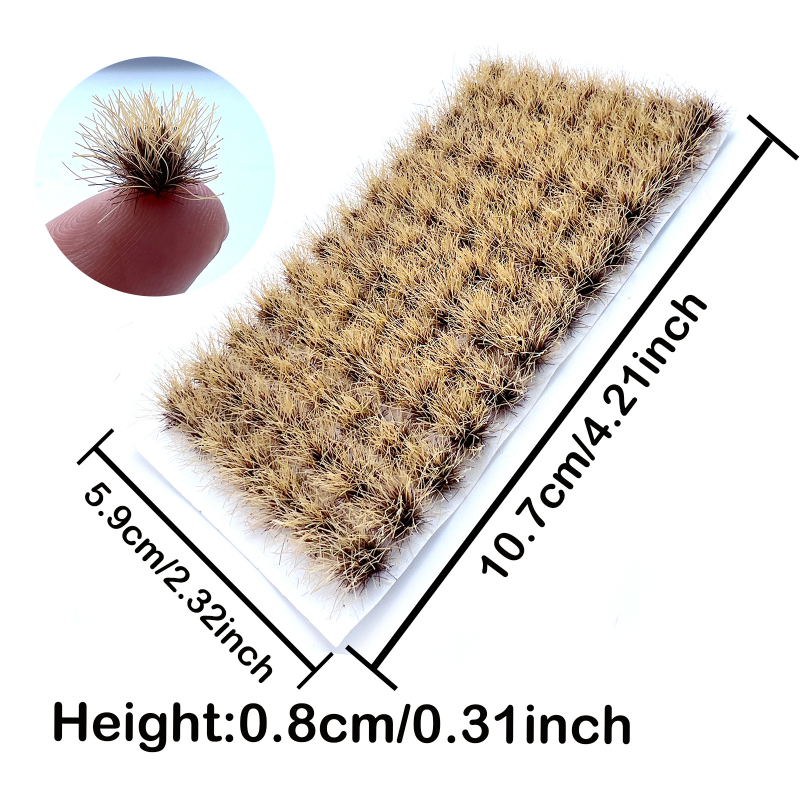 Trávne chumáčiky pre architektonálne modely - Plastový materiál, DIY kompatibilné, Statický model, Značka 3Z, Biele balenie