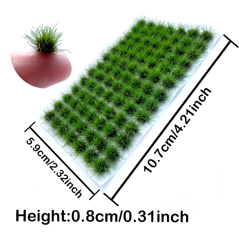 Trávne chumáčiky pre architektonálne modely - Plastový materiál, DIY kompatibilné, Statický model, Značka 3Z, Biele balenie