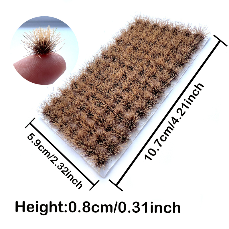 Trávne chumáčiky pre architektonálne modely - Plastový materiál, DIY kompatibilné, Statický model, Značka 3Z, Biele balenie