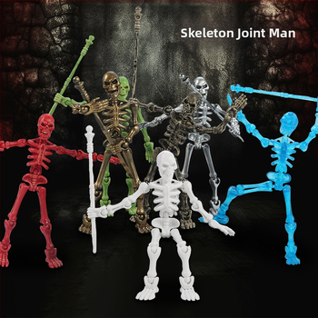 Sada stavebných blokov: 3D pohyblivý kostrový model, 50–100 dielov, z plastu, vhodné pre DIY, vek 7–14 rokov