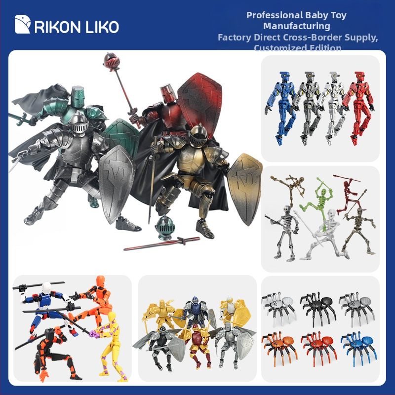 Sada stavebných blokov: 3D pohyblivý kostrový model, 50–100 dielov, z plastu, vhodné pre DIY, vek 7–14 rokov