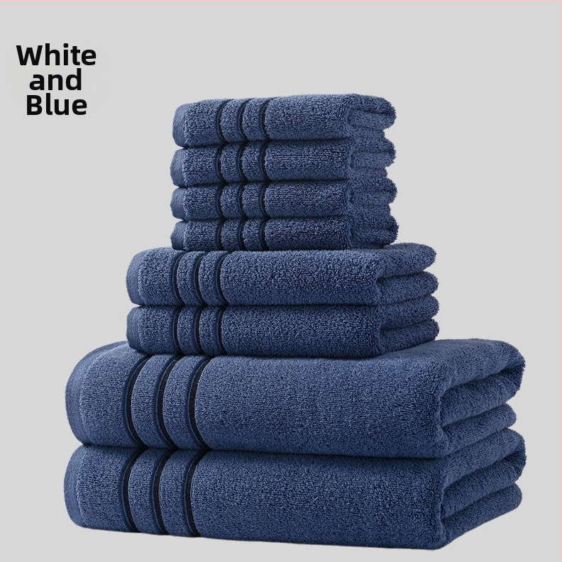 Osemdielny set uterák z 100% bavlny pre kúpeľ a tvár, hrubé a mäkké, celková hmotnosť 1560 g, možnosť tlače loga a súkromná značka