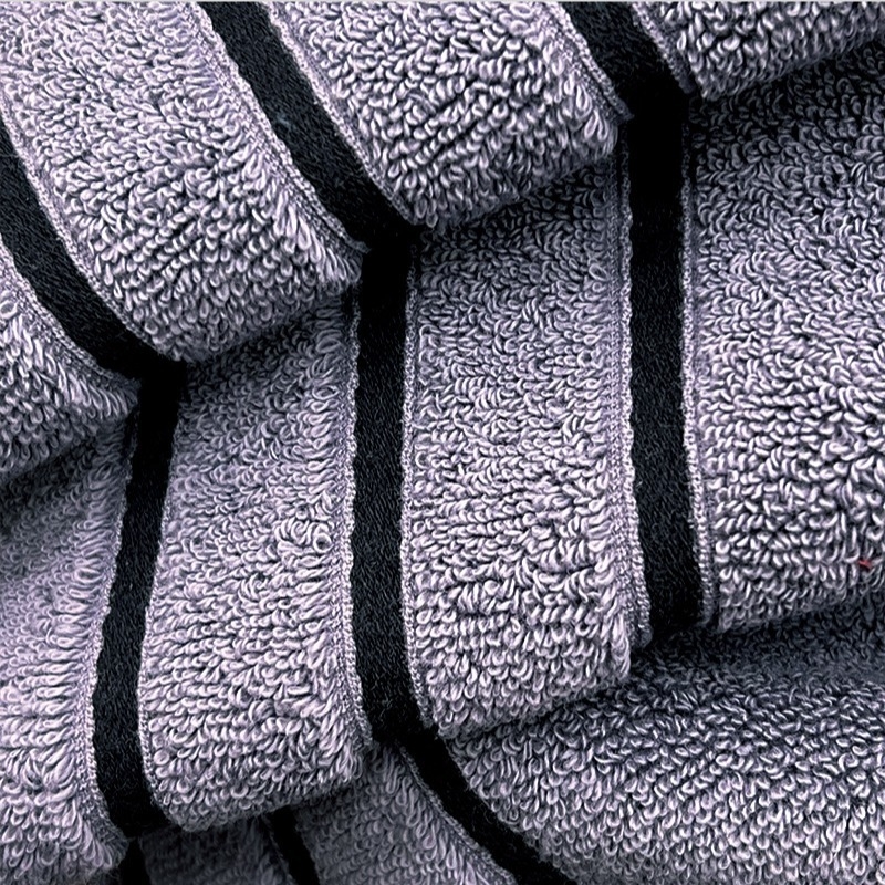 Осемчастен комплект хавлиени кърпи за баня и лице от 100% памук, дебели и меки, общо тегло 1560 g, подходящ за печат на лого и персонализиране за частна марка