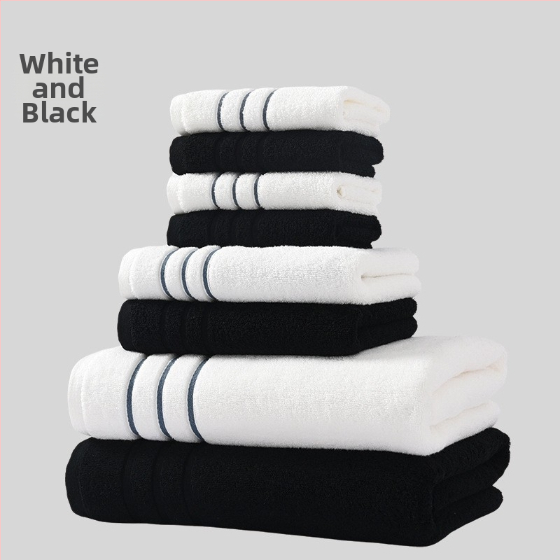 Osemdielny set uterák z 100% bavlny pre kúpeľ a tvár, hrubé a mäkké, celková hmotnosť 1560 g, možnosť tlače loga a súkromná značka