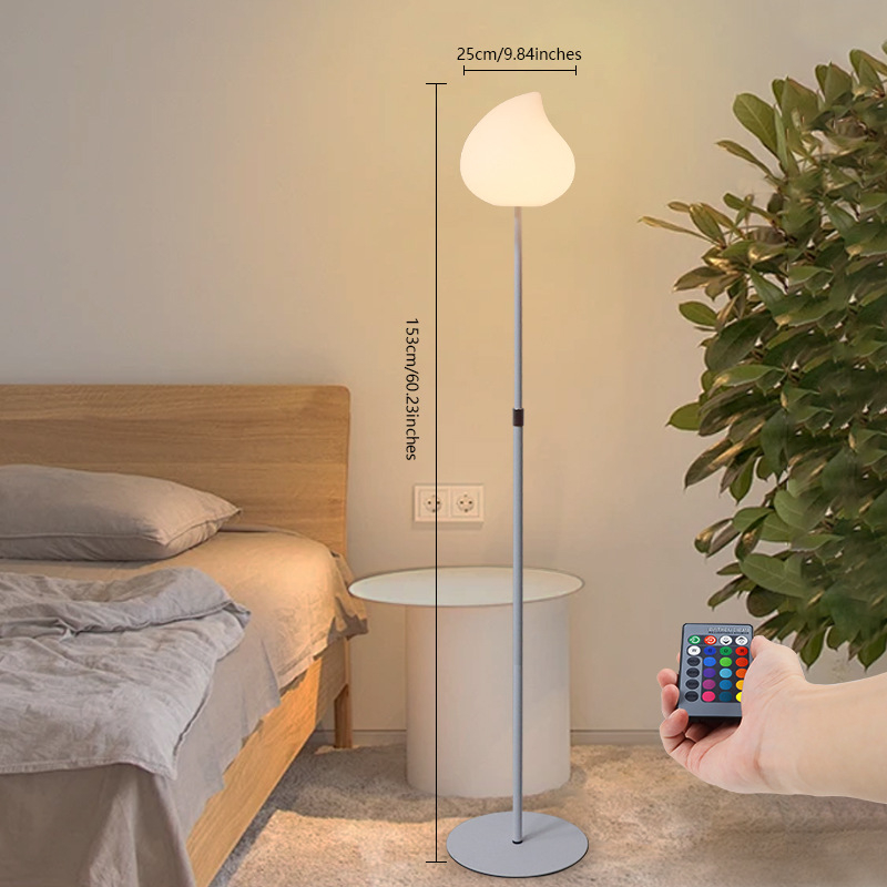 LED stojanové svietidlo Nordic štýl, kovové telo, osvetlenie 3–5 m², CRI ≥95