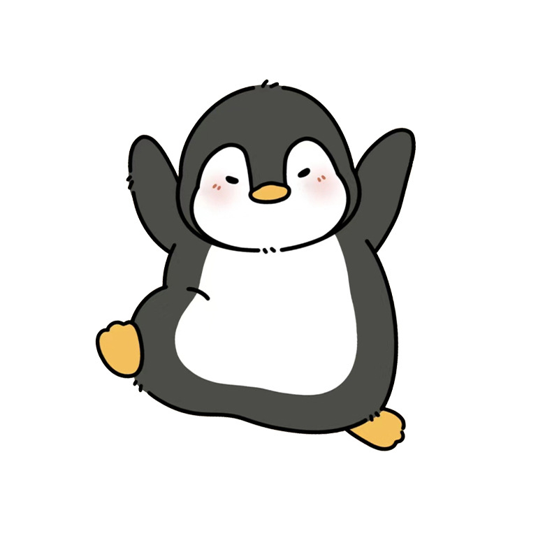 Bază de birou transparentă din acril, în stil desen animat, cu design de pingvin – personalizabil