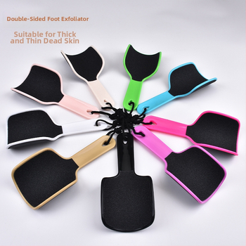 Pedikúrny nástroj – U tvarovaný obojstranný brúsik na nohy, zakrivená doska, PP materiál, oválny tvar, balenie 200