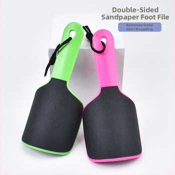 Pedikúrny nástroj – U tvarovaný obojstranný brúsik na nohy, zakrivená doska, PP materiál, oválny tvar, balenie 200