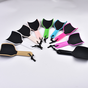 Pedikúrny nástroj – U tvarovaný obojstranný brúsik na nohy, zakrivená doska, PP materiál, oválny tvar, balenie 200