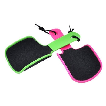 Pedikúrny nástroj – U tvarovaný obojstranný brúsik na nohy, zakrivená doska, PP materiál, oválny tvar, balenie 200