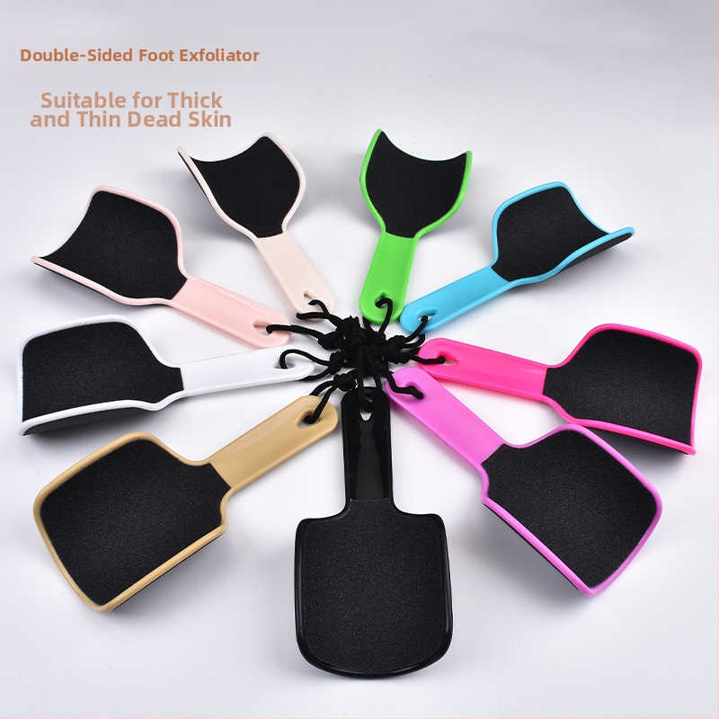 Pedikúrny nástroj – U tvarovaný obojstranný brúsik na nohy, zakrivená doska, PP materiál, oválny tvar, balenie 200