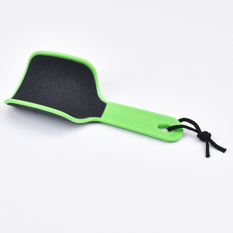 Pedikúrny nástroj – U tvarovaný obojstranný brúsik na nohy, zakrivená doska, PP materiál, oválny tvar, balenie 200