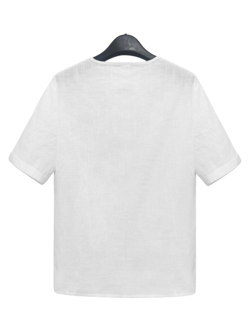 Muška lagana pamučna košulja kratkih rukava s oštrim ovratnikom, prozračna, prilagodljiv kroj