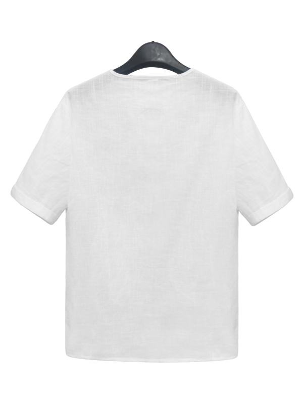 Muška lagana pamučna košulja kratkih rukava s oštrim ovratnikom, prozračna, prilagodljiv kroj