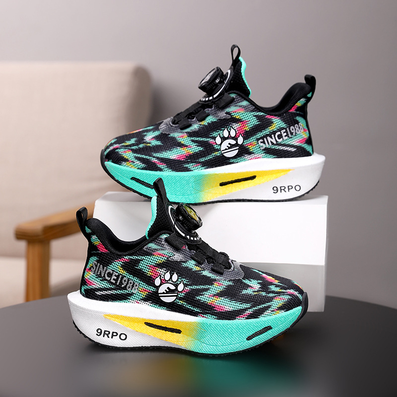 Dječje sportske tenisice s okretanjem kopče, gornji dio od mikrovlakana, gumeni potplat, prozračne i lagane, unisex, proljeće–jesen