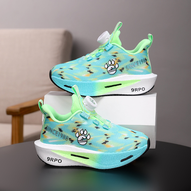 Dječje sportske tenisice s okretanjem kopče, gornji dio od mikrovlakana, gumeni potplat, prozračne i lagane, unisex, proljeće–jesen