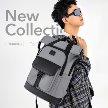 Pánsky batoh na cestovanie, Urban Adventure štýl, 20–35 L, Oxford materiál, ramenné popruhy s vzdušným vankúšom