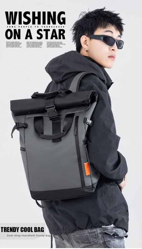 Pánsky batoh na cestovanie, Urban Adventure štýl, 20–35 L, Oxford materiál, ramenné popruhy s vzdušným vankúšom