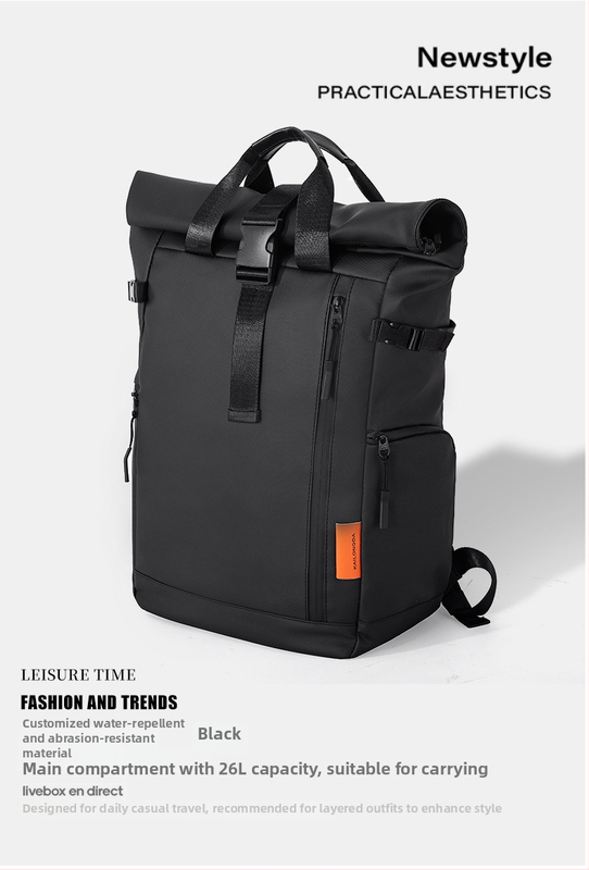 Pánsky batoh na cestovanie, Urban Adventure štýl, 20–35 L, Oxford materiál, ramenné popruhy s vzdušným vankúšom