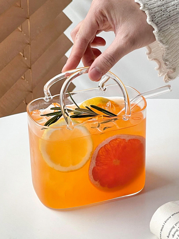 Staklena čaša za piće sa slamkom, ledeni uzorak, prenosna, kvadratni oblik