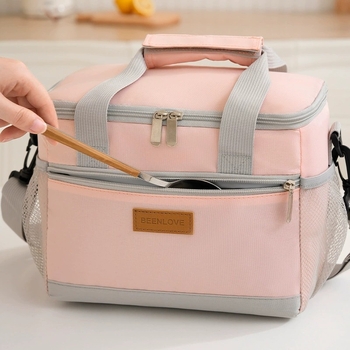 Taška na obed s otvoreným horným otvorom, ručné nosenie, Oxford tkanina, objem 7,8 l, moderný minimalistický štýl, prenosná, skladacia, injekcia vody