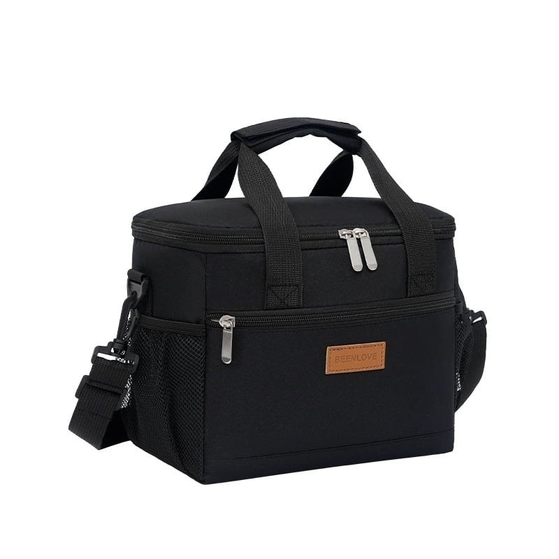Taška na obed s otvoreným horným otvorom, ručné nosenie, Oxford tkanina, objem 7,8 l, moderný minimalistický štýl, prenosná, skladacia, injekcia vody