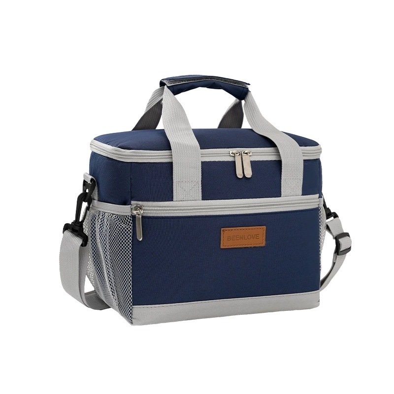 Taška na obed s otvoreným horným otvorom, ručné nosenie, Oxford tkanina, objem 7,8 l, moderný minimalistický štýl, prenosná, skladacia, injekcia vody