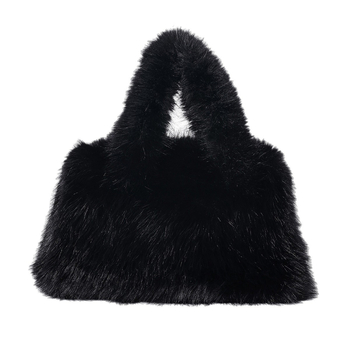 Ženska torba za nošenje u ruci od fleecea — horizontalnog pravokutnog oblika, zatvarač, podstava od poliestera, gradski stil