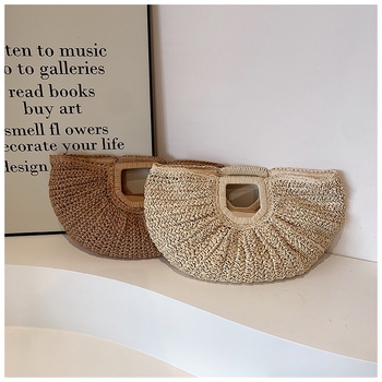 Torbica u obliku mjeseca od papira, zatvarač, džep za telefon, stil ulične mode