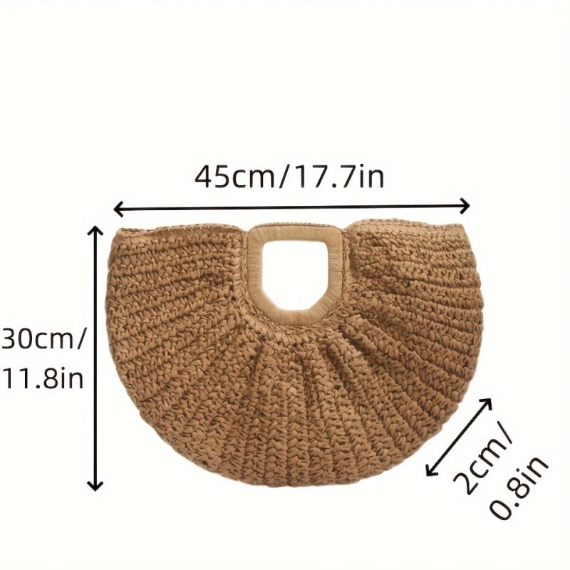 Torbica u obliku mjeseca od papira, zatvarač, džep za telefon, stil ulične mode