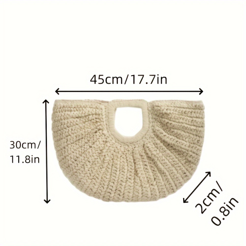 Torbica u obliku mjeseca od papira, zatvarač, džep za telefon, stil ulične mode