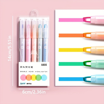 Divkrāsu fluorescējošu marķieru komplekts ikdienas marķēšanai (Zīmols: Other; Produkta numurs: jd601101133391507)